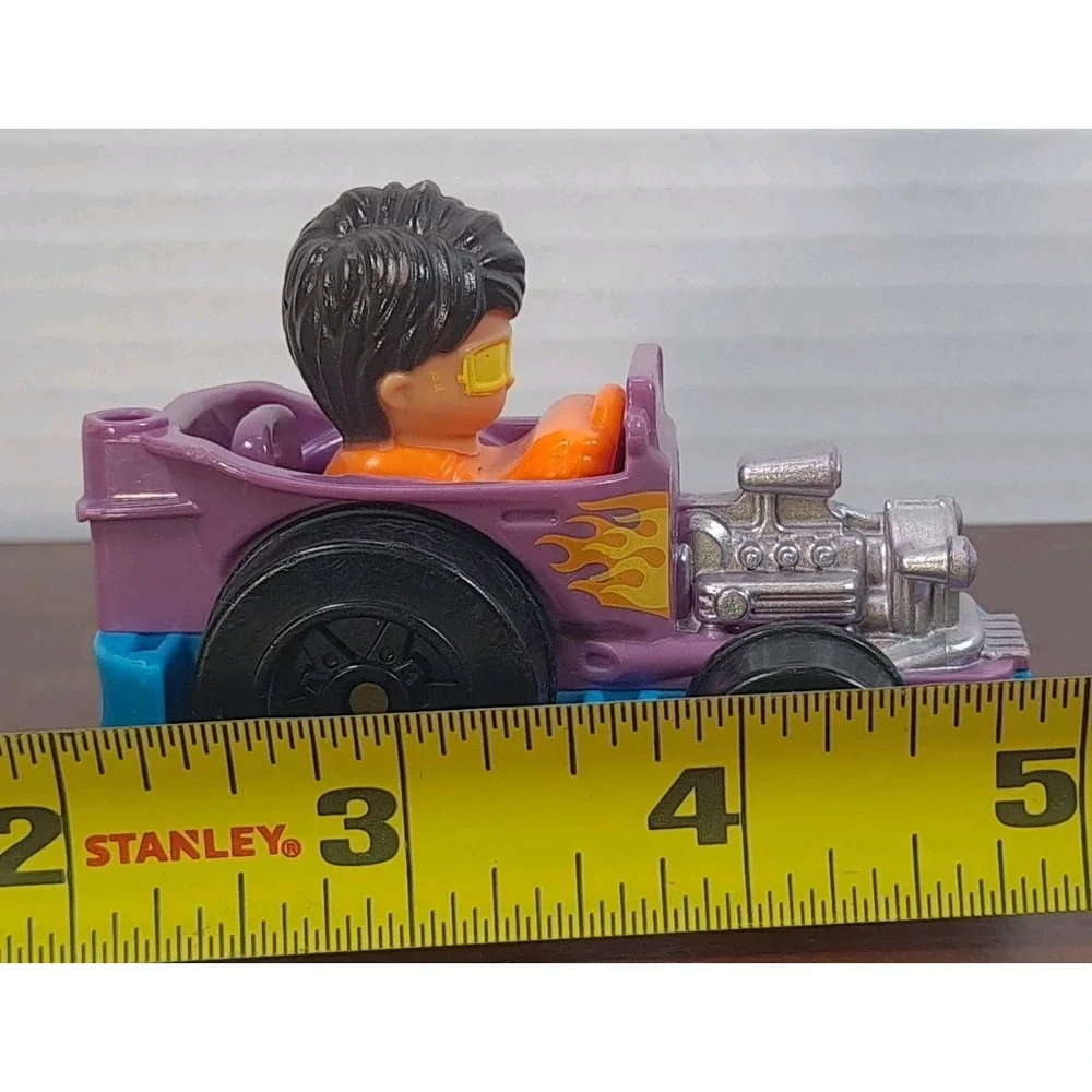 2019 Fisher Price Little People‎ Wheelies Purple Hot Rod GMJ23 Orange Shirt